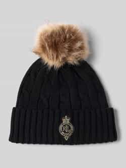 Lauren Ralph Lauren Gebreide muts met pompom