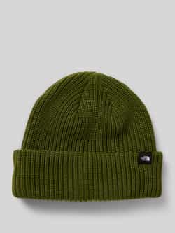 The North Face Gebreide muts met brede omslag en labeldetail
