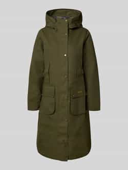 Barbour Regular fit lang functioneel jack van katoenmix model 'BAMBURGH'
