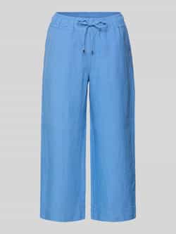 TONI Wide leg linnen broek met verkort model 'PIA'