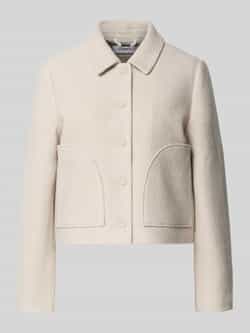 Comma Regular fit blazer van een mix van viscose en wol