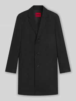 HUGO Regular fit lange wollen jas van twill model 'MALTE2541'