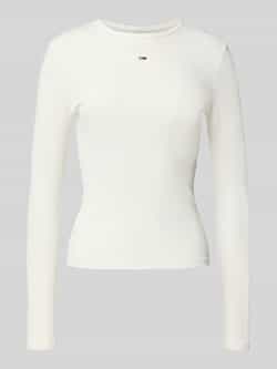 Tommy Jeans Slim fit shirt met lange mouwen van ribstof