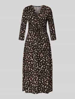 Betty Barclay Midi-jurk met V-hals en knoopdetail