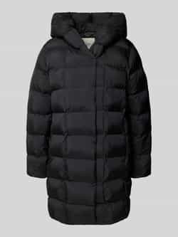 Calvin Klein Womenswear Glanzende gewatteerde lange jas met capuchon