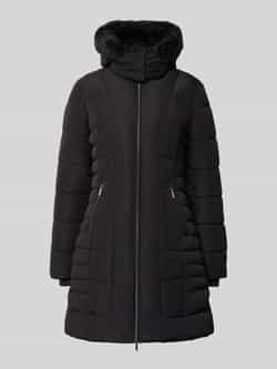 Jake*s Collection Lange gewatteerde jas met tweewegritssluiting