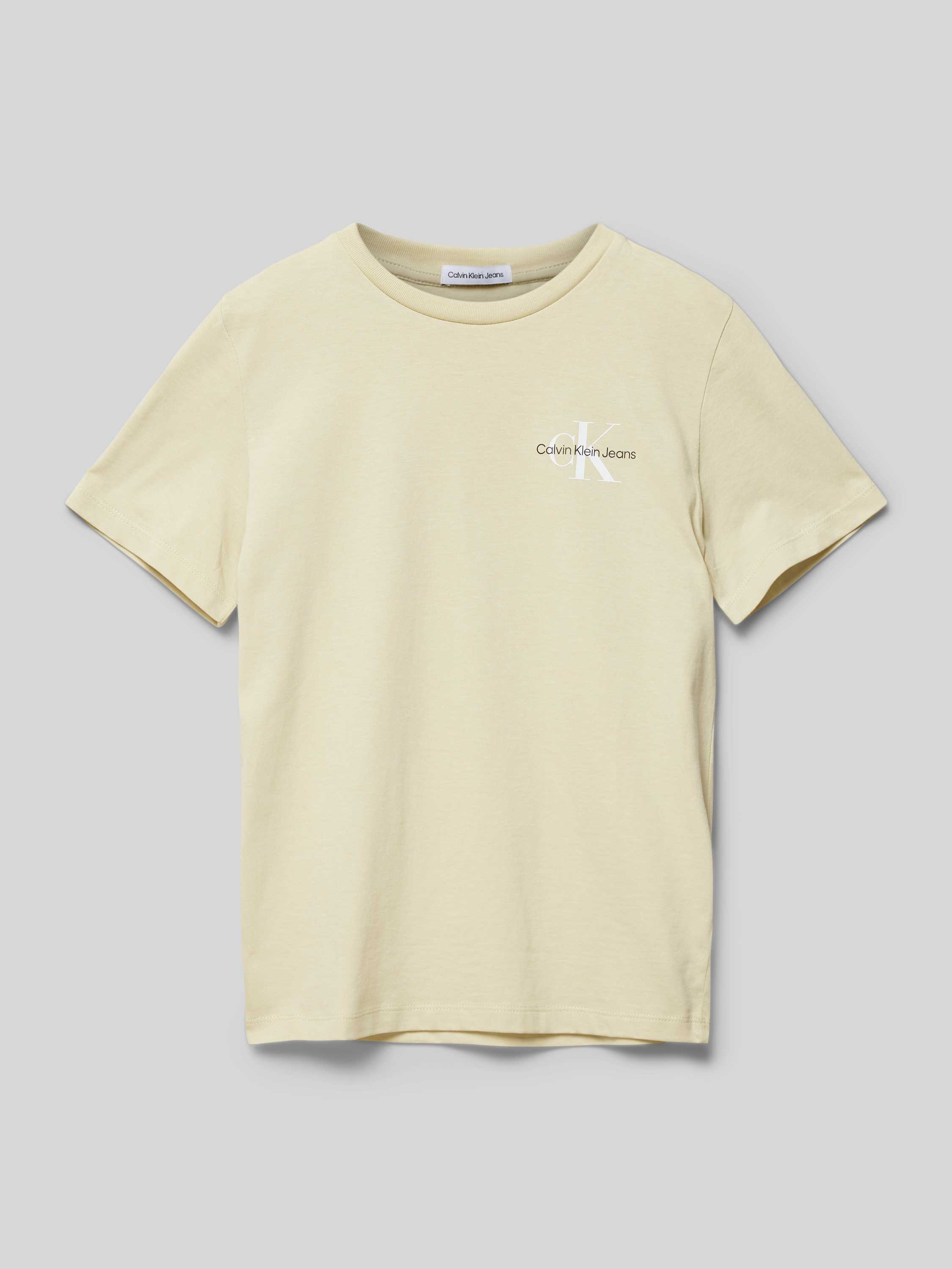 Calvin Klein Jeans T-shirt met labelprint model 'CHEST MONOGRAM'