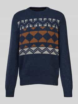 Lerros Gebreide pullover met ronde hals