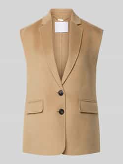 Rich & Royal Gilet van wolmix met reverskraag