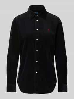 Polo Ralph Lauren Slim fit overhemdblouse van corduroy met labelstitching