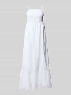 Only Uitlopende midi-jurk met broderie anglaise
