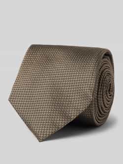 Profuomo Zijden Geweven Beige Stropdas Beige Heren