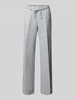 BRAX Straight leg linnen broek met strikceintuur model 'STYLE.FARINA'