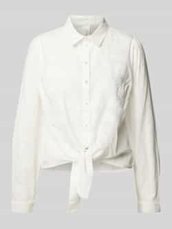 Y.A.S Witte Stropdas Shirt met Borduurwerk White Dames