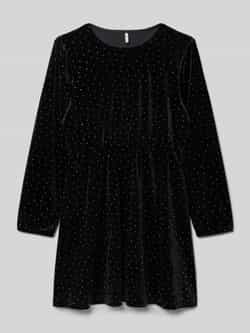 Only Getailleerde jurk met lange mouwen en siersteentjes model 'VELLA'