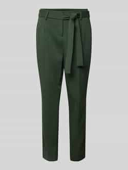 Zero Stoffen broek in effen design met strikceintuur