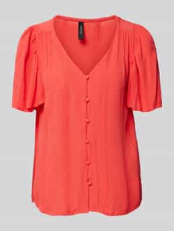 Vero Moda Comfort fit blouse met stoffen knopen model 'KANVA'