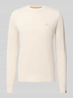 PME Legend Gebreide pullover met logostitching model 'Ricecorn'