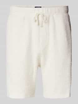 MCNEAL Korte regular fit broek met structuurmotief