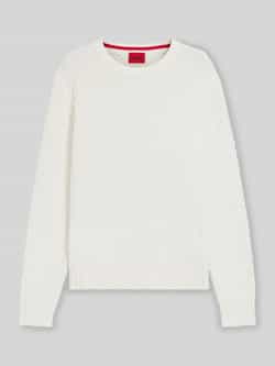 HUGO Regular fit gebreide pullover met 3D-structuurmotief model 'SYER'