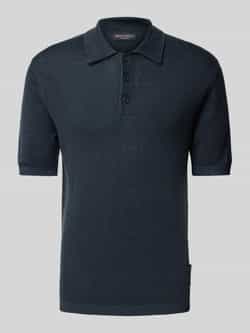Marc O'Polo Regular fit poloshirt in een mix van linnen en katoen