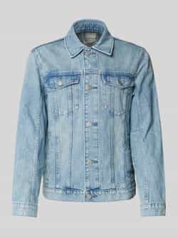 Tom Tailor Regular fit jeansjack van puur katoen met paspelzakken op de borst