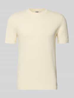 Drykorn T-shirt met geribde ronde hals