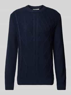 Tom Tailor Regular fit gebreide pullover met kabelpatroon en ribboorden