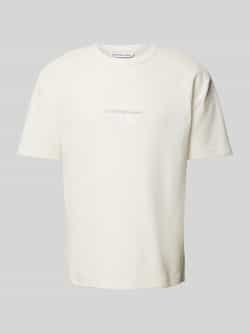 Calvin Klein Jeans Witte T-shirt met Honingraatstructuur White Heren
