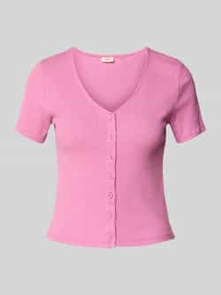 Levi's T-shirt met knoopsluiting