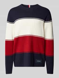 Tommy Hilfiger Color Block Gebreide Crew Neck Sweater Multicolor Heren