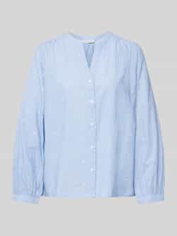 Tom Tailor Regular fit blouse met lange mouwen van puur katoen met borduursels