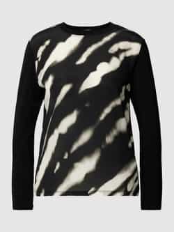 Weekend Max Mara Blauw shirt met lange mouwen en print op de voorkant model 'CALAMAI'
