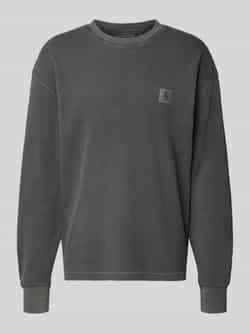 Carhartt Work In Progress Shirt met lange mouwen structuurmotief en ronde hals