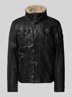 Gipsy Leren jack met opstaande kraag model 'TALTON'