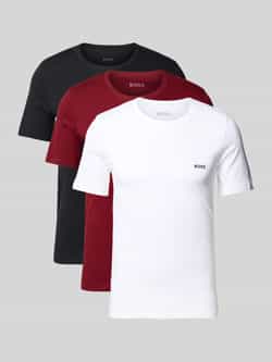 Boss Regular fit T-shirt van puur katoen in een set van 3 stuks