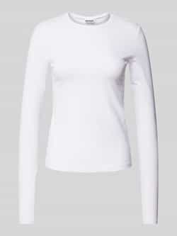 Weekday Shirt met lange mouwen en geribde ronde hals