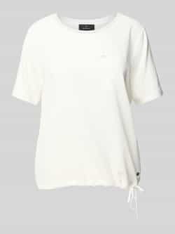 Monari T-shirt met borstzak en siersteentjes