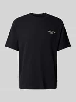 Jack & Jones Premium Regular fit T-shirt van katoenmix met rubberen print