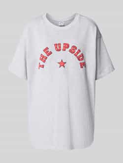 The Upside Oversized T-shirt met labelprint en ronde hals