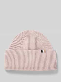 Boss Beanie met labeldetail model 'Laura'