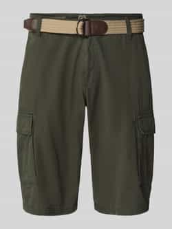 Lerros Korte regular fit cargobroek met riem
