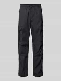 HUGO Regular fit cargobroek met plooien model 'Geo'