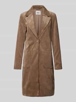 Only Regular fit lange corduroy jas met reverskraag model 'ASTRID'