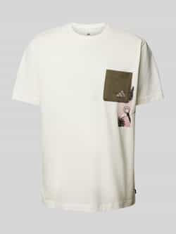 ADIDAS SPORTSWEAR T-shirt met labelprint model 'LENS'