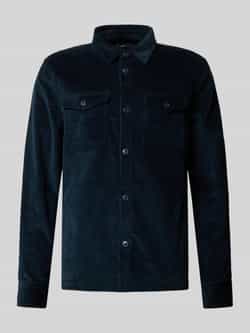 Barbour Blauwe Cord Overshirt Casual Shirt Blue Heren