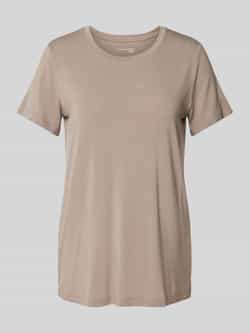 Schiesser T-shirt met geribde ronde hals