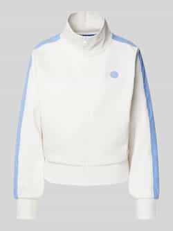 Hugo Blue Sweatjack met labeldetail model 'Demilie'