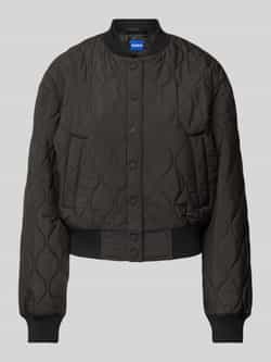 Hugo Blue Kort bomberjack met opstaande kraag model 'Andalia'