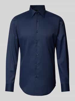 Boss Slim fit zakelijk overhemd met kentkraag model 'Hank'